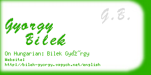 gyorgy bilek business card